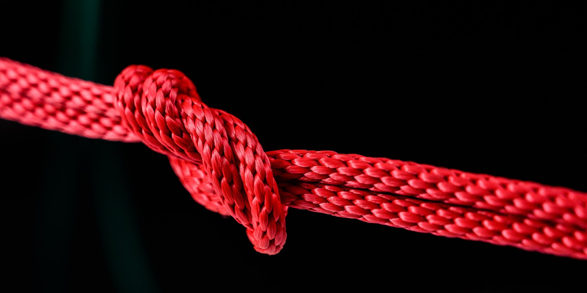 Knotted red rope